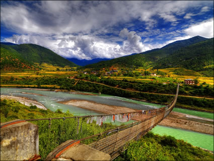 Punakha Suspension Bridge SQ (PBH3 00 24324)